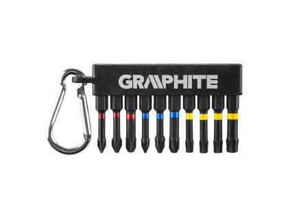 GRAPHITE Sada bitů úderových 10 dílů + karabina