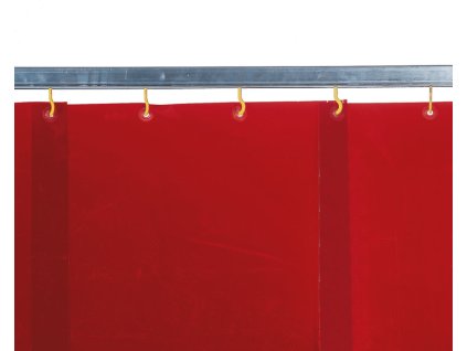 Svařovací lamelová zástěna KEMPER červená 2400x570mm