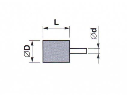 Brusné tělísko valcové keramické 25x25x6x9098A Bílé
