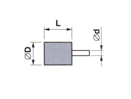Brusné tělísko valcové keramické 20x40x6x9098A Bílé