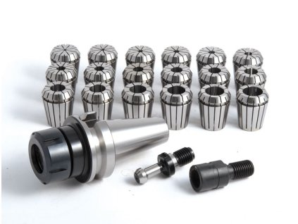 Sada upínače SK50/DIN2080/ER32 a kleštin 2-20 mm, 18 ks, OPTIMUM