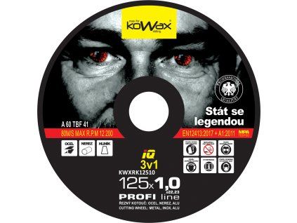 KOWAX® Řezný kotouč IQ 3v1 ø 125x1,0 mm