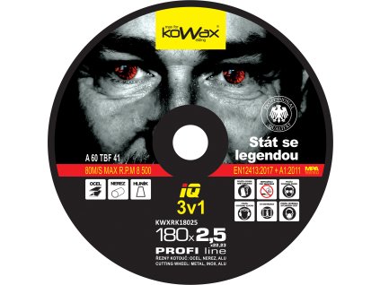 Řezný kotouč KOWAX IQ 3v1 180x2,5