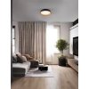 LED stmievateľné čierno-drevené moderné stropné svietidlo Sigi 60