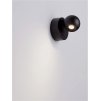 LED čierne nástenné svietidlo Sfera