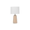 LED dreveno-biela stolná lampa Oby