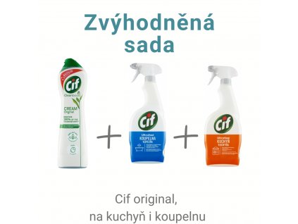 Sada 3x Cif (kuchyň+koupelna+original)