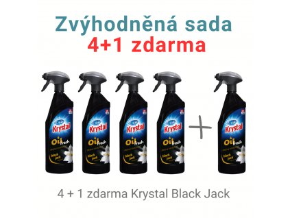 Sada 4 + 1 zdarma Krystal olejový osvěžovač Black Jack