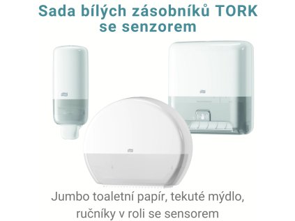 Sada bílých zásobníků TORK 2