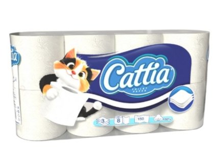Toaletni papir Cattia 3 vr extra bila (bal.8ks) modry