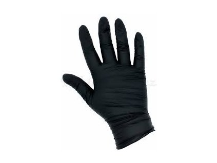 1586 rukavice nitril glovetec cerne vel l bal 100ks