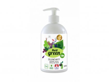 Real green mydlo na myti rukou, nadobi i ovoce 3v1 500g new