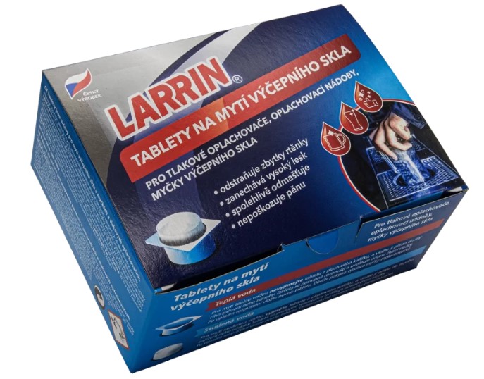 Larrin na mytí výčep.skla tablety 60ks