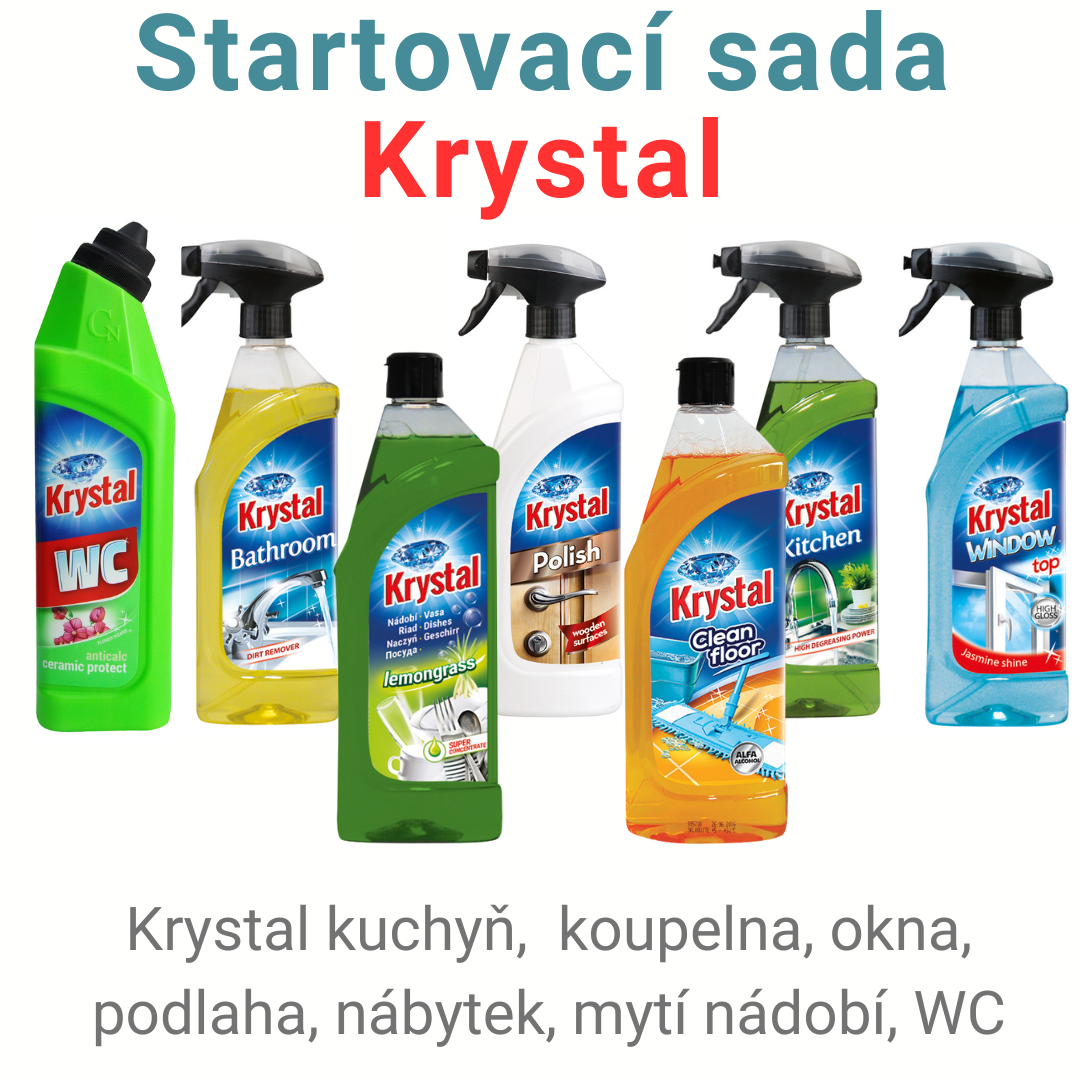 Zvýhodněná sada čistících prostředků Krystal 7 ks