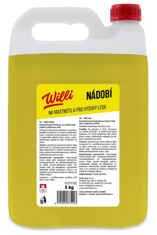 Prostředek na nádobí Willi - 5 kg