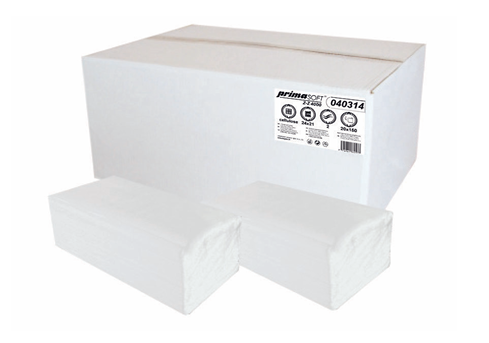 PrimaSoft Ručník SVU Z-Z 3000 ks 2 vr., 100% celuloza, extra bílá (bal. 3000 ks) 040314