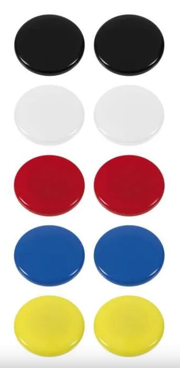 Westcott Sada magnetů - 30 mm, mix barev, 10 ks