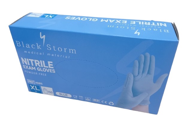 Rukavice Black Storm Nitril modré - vel.XL 100ks/bal.