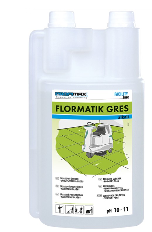 Levně Profimax, Profibasic PROFIMAX Flormatik Gres Alkali zásaditý prostředek na strojní čistění dlažby 1 L