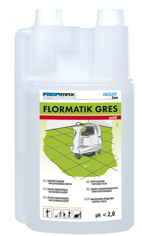 Levně Profimax, Profibasic PROFIMAX Flormatik Gres Acid kyselý prostředek na strojní čistění dlažby 1 L