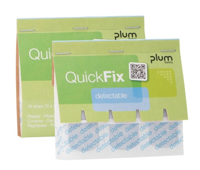 Plum Safety Plum QuickFix Detectable, 45 náplastí,  detekovatelné díky kovu