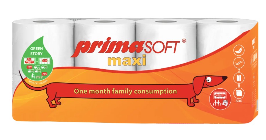 Toaletní papír Primasoft MAXI 10, dvouvrstvý, 10 rolí