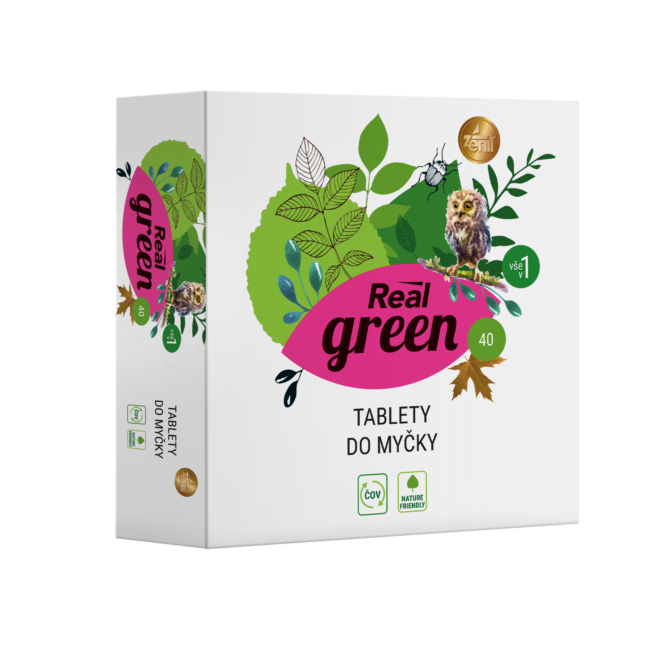 Levně Real Green clean tablety do myčky 40ks