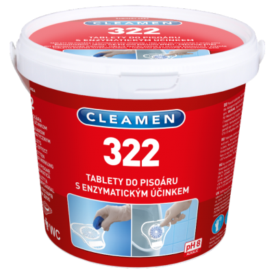 CLEAMEN 322 Tablety do pisoáru 12ks + sítko