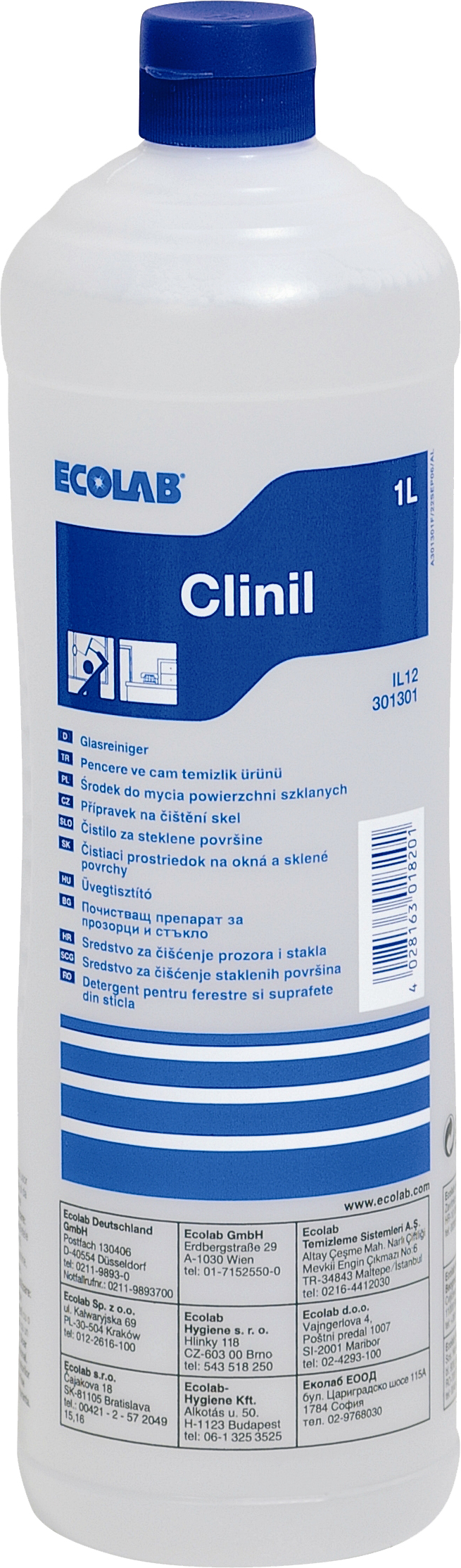 Čisticí prostředek na skla Ecolab Clinil - 1 l