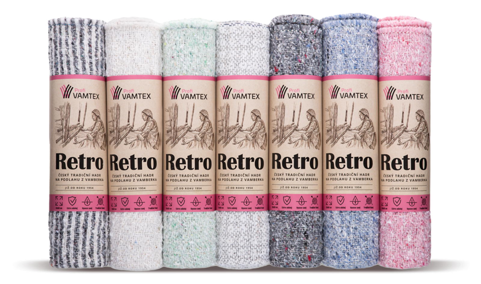 Profi Vamtex Hadr Vamtex Retro mycí tkaný 60x60 mix barev
