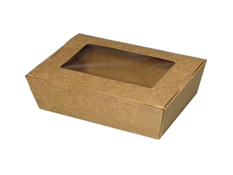 Levně Krabička s oknem 170/150x120/100x45mm kraft hnědá 3.1255, bal. 50 ks , karton 200 ks