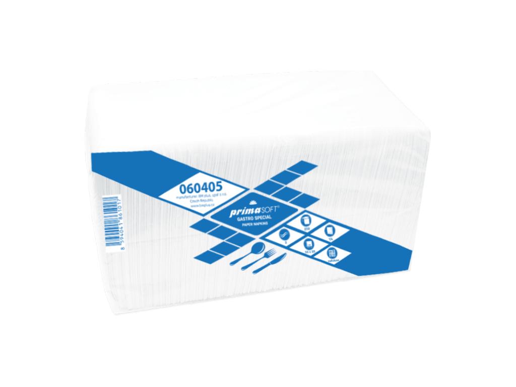 EcoRevolution Obaly Papírové ubrousky 33x33 cm 2vr. bílé SPECIAL bal/250 ks Balení: 250