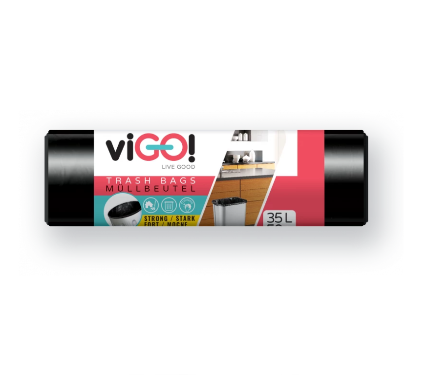 Levně viGO! Vigo Pytle na odpadky 35l/15ks černý BC7714-58