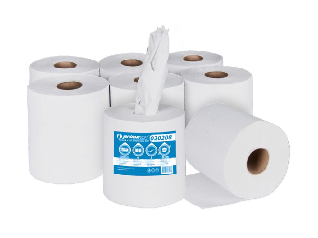 PrimaSoft Ručníky Stepbystep 300, 1-vr., rec., bílá, 75% bělost (bal.6ks) 020208