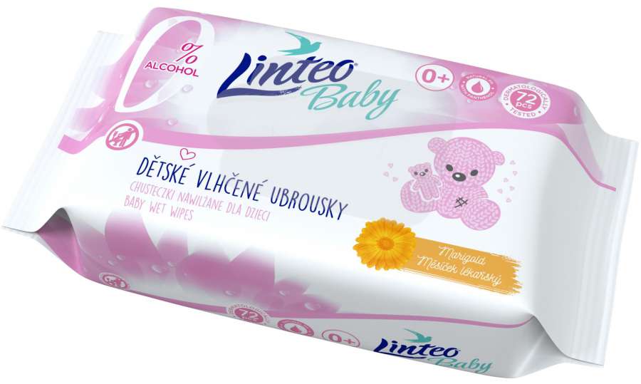 Vlhčené ubrousky Linteo  - 72 ks