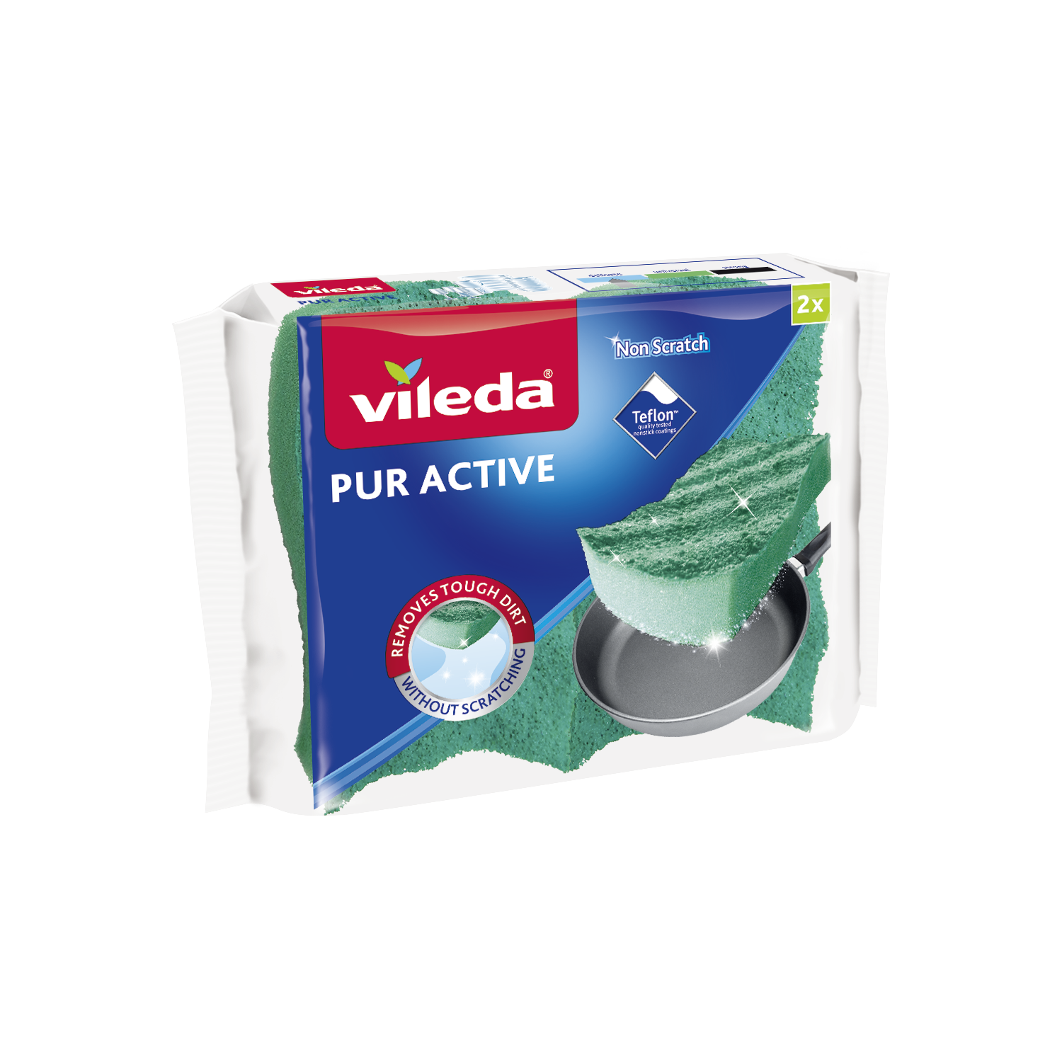 Levně VILEDA PUR active houbička střední bal. 2ks