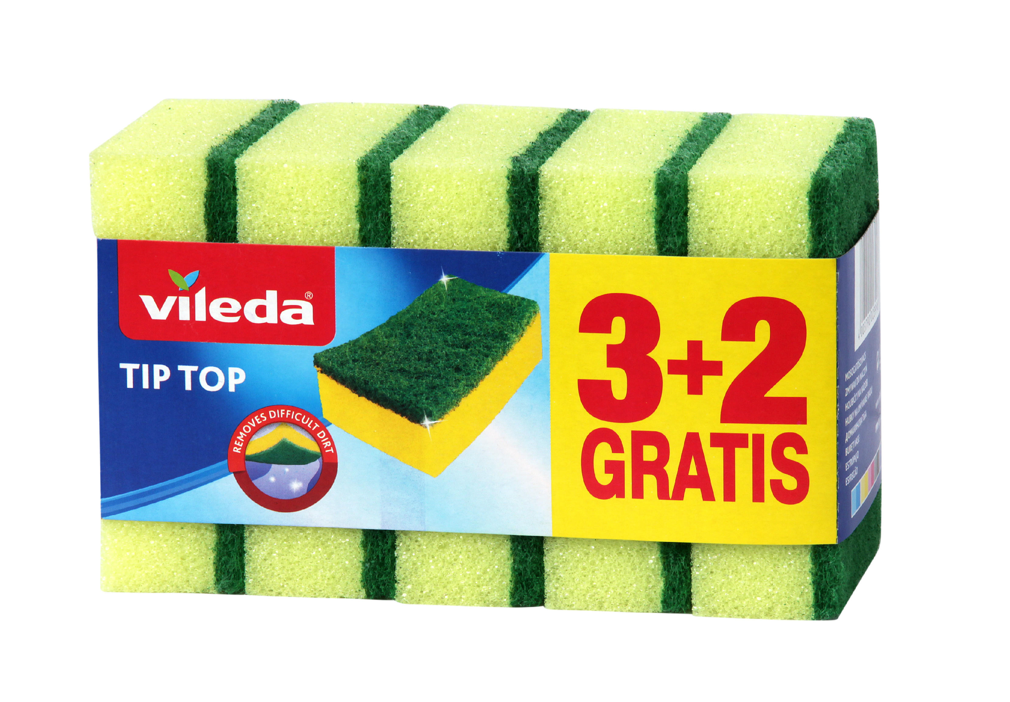 Levně VILEDA Tip Top houbička bal. 3+2ks