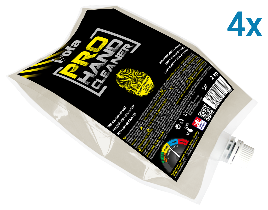 Levně ISOFA PRO Profi mycí pasta na ruce 4 x 2kg, GROUP - náhradní náplň (žlutá)