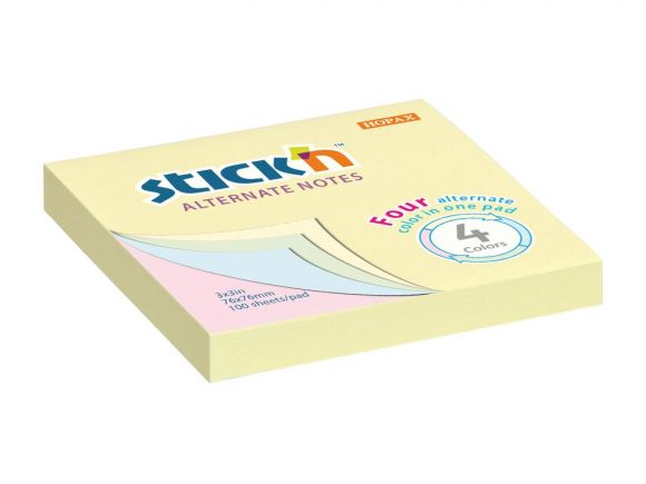 Samolepící bločky Stickn´n by Hopax Alternate 76x76mm/pastelové barvy