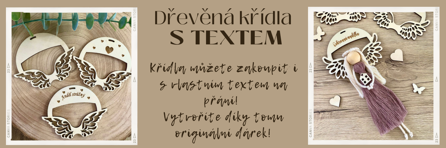 drevena kridla s textem