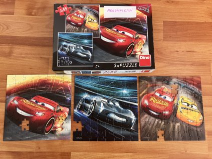 Puzzle Auta, 3x55 dílků