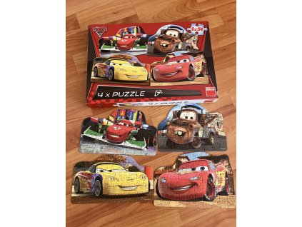 Puzzle Auta, 4x 54 dílků