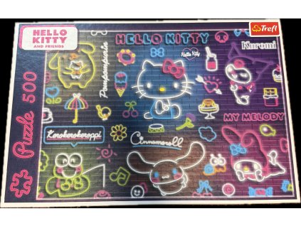 Puzzle Neonová Hello Kitty, 500 dílků