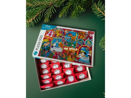 Adventní puzzle kalendář, Disney, 500 dílků