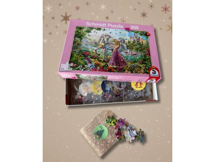 Adventní puzzle kalendář, Víla v magickém lese, 200 dílků.