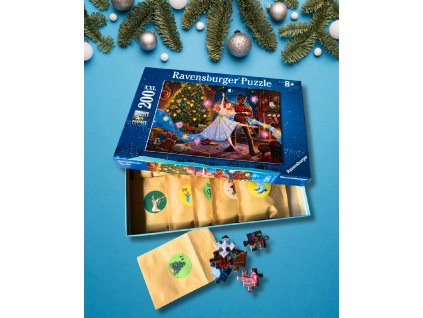 Adventní puzzle kalendář, Louskáček a baletka XXL 200 dílků