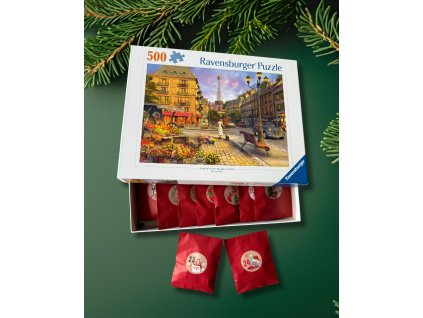 Adventní puzzle kalendář, Paříž, 500 dílků