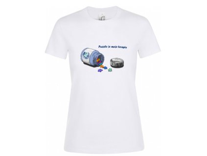 Dámské tričko, Puzzle je moje terapie.