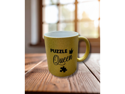 Hrnek, třpytivý Puzzle Queen