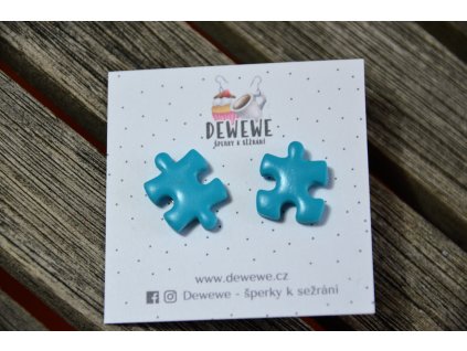 Puzzle náušnice "pecky"
